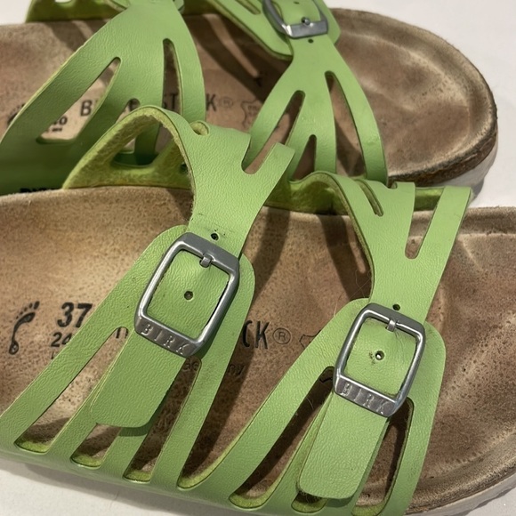 Birkenstock Green Leather Buckle Sandals—Adjustable—GREAT!! Excellent Cond-37 - Picture 4 of 9